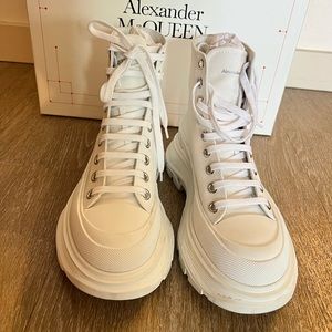 ALEXANDER MCQUEEN White Tread Slick High Sneakers AUTHENTIC